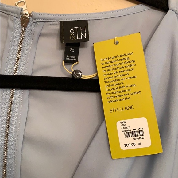 NWT Lane Bryant plus size 22 light blue dress tank - Picture 2 of 5